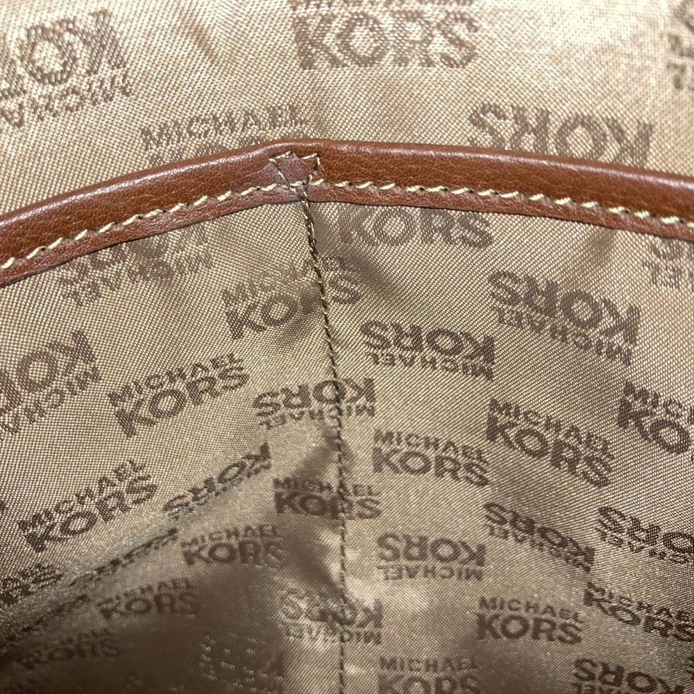 Michael Kors Brown Logo Satchel - Picture 9 of 16